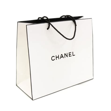 white designer bag chanel|White Chanel shopping bag.